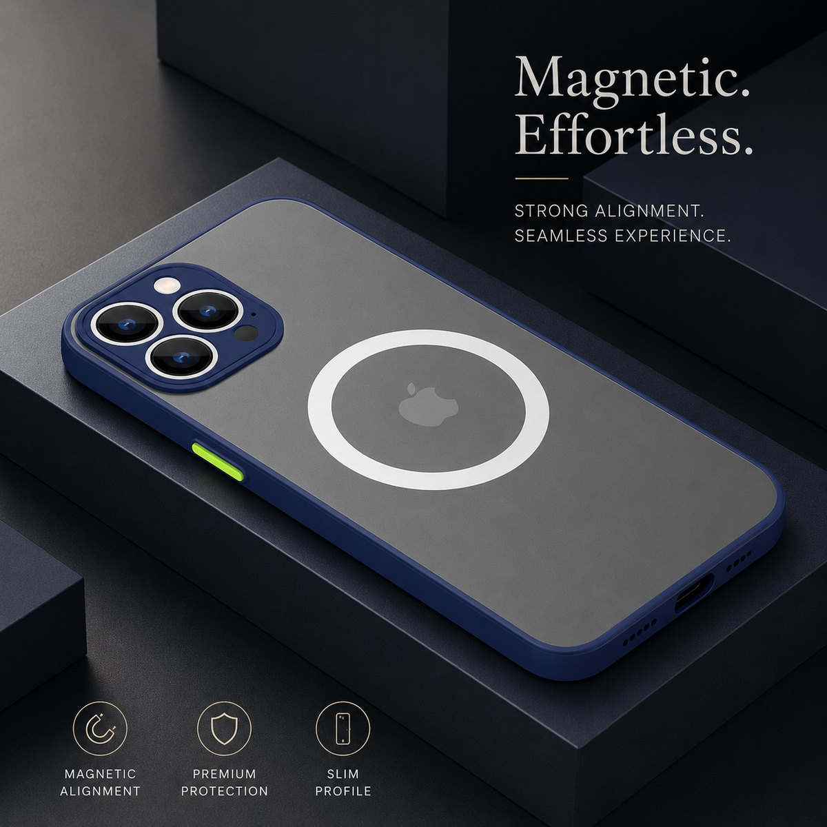 Premium iPhone Case MagSafe Compatible Matte Cover Shockproof Slim Magnetic Protection