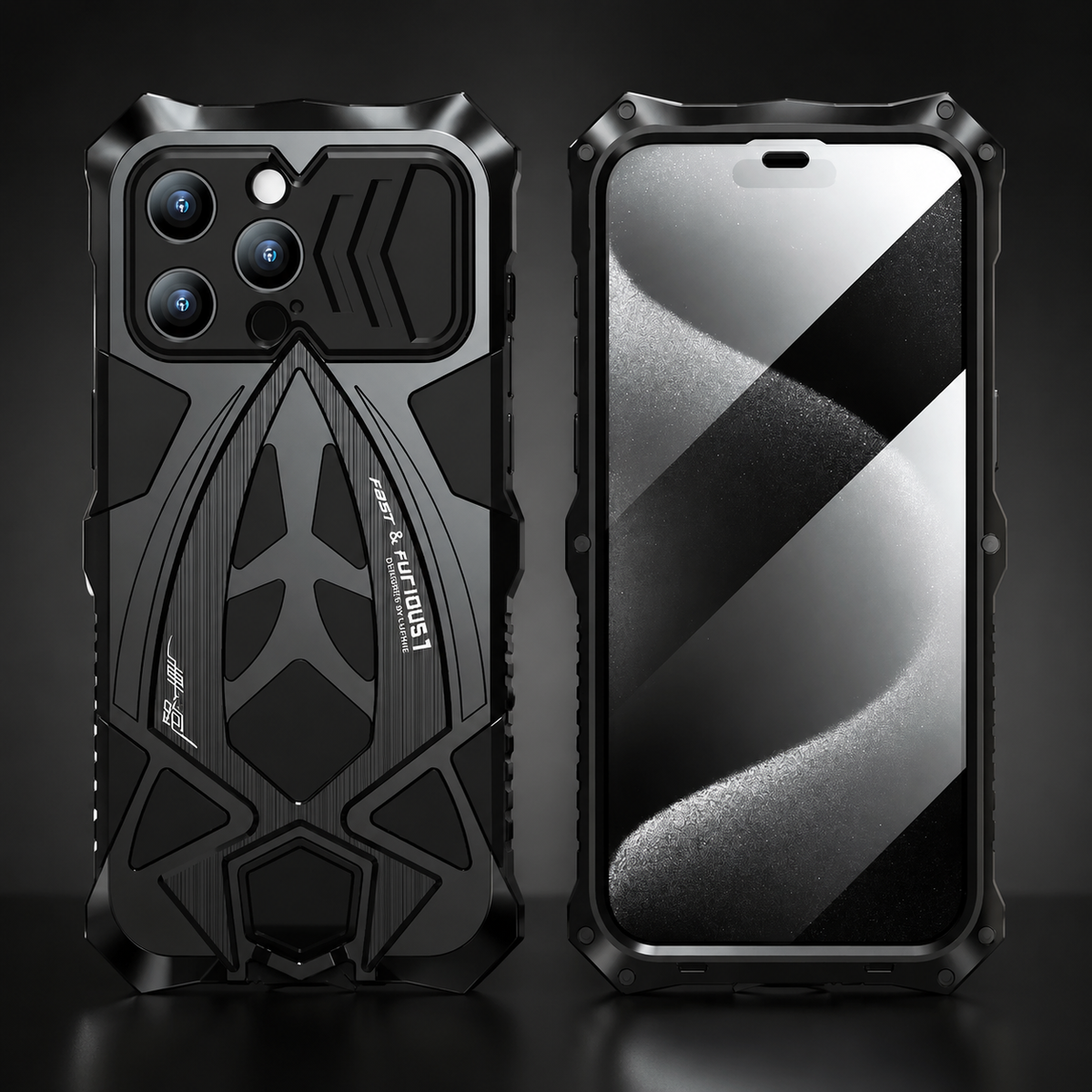 Premium iPhone Case MagSafe Compatible Metal Armor Cover Shockproof TPU Interior Ultra Thin Protection