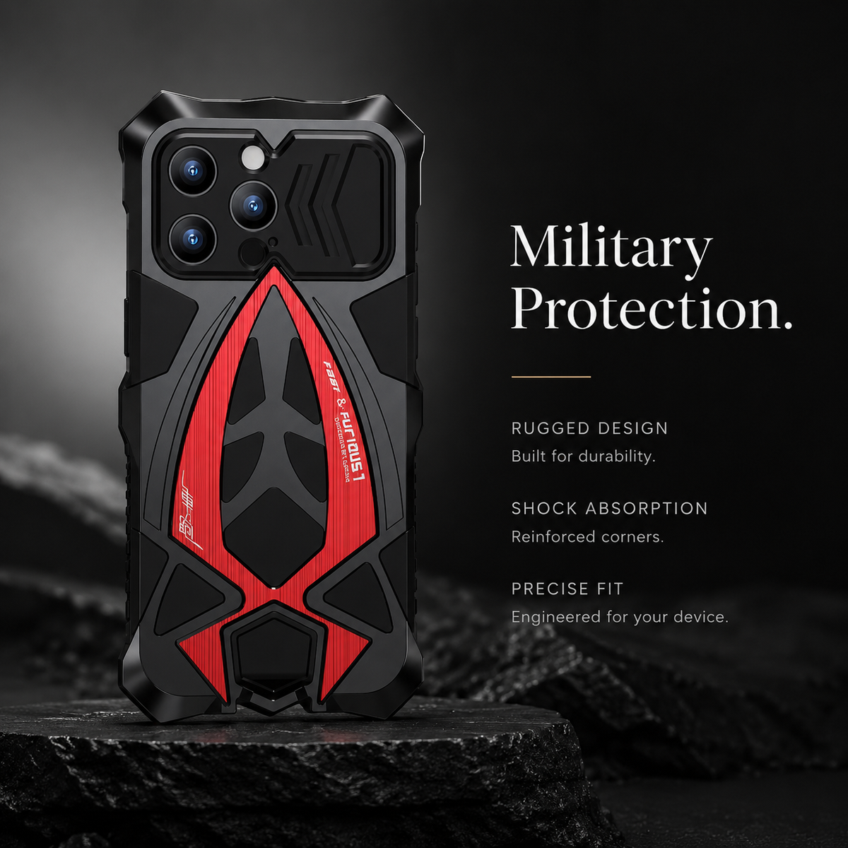 Premium iPhone Case MagSafe Compatible Metal Armor Cover Shockproof TPU Interior Ultra Thin Protection