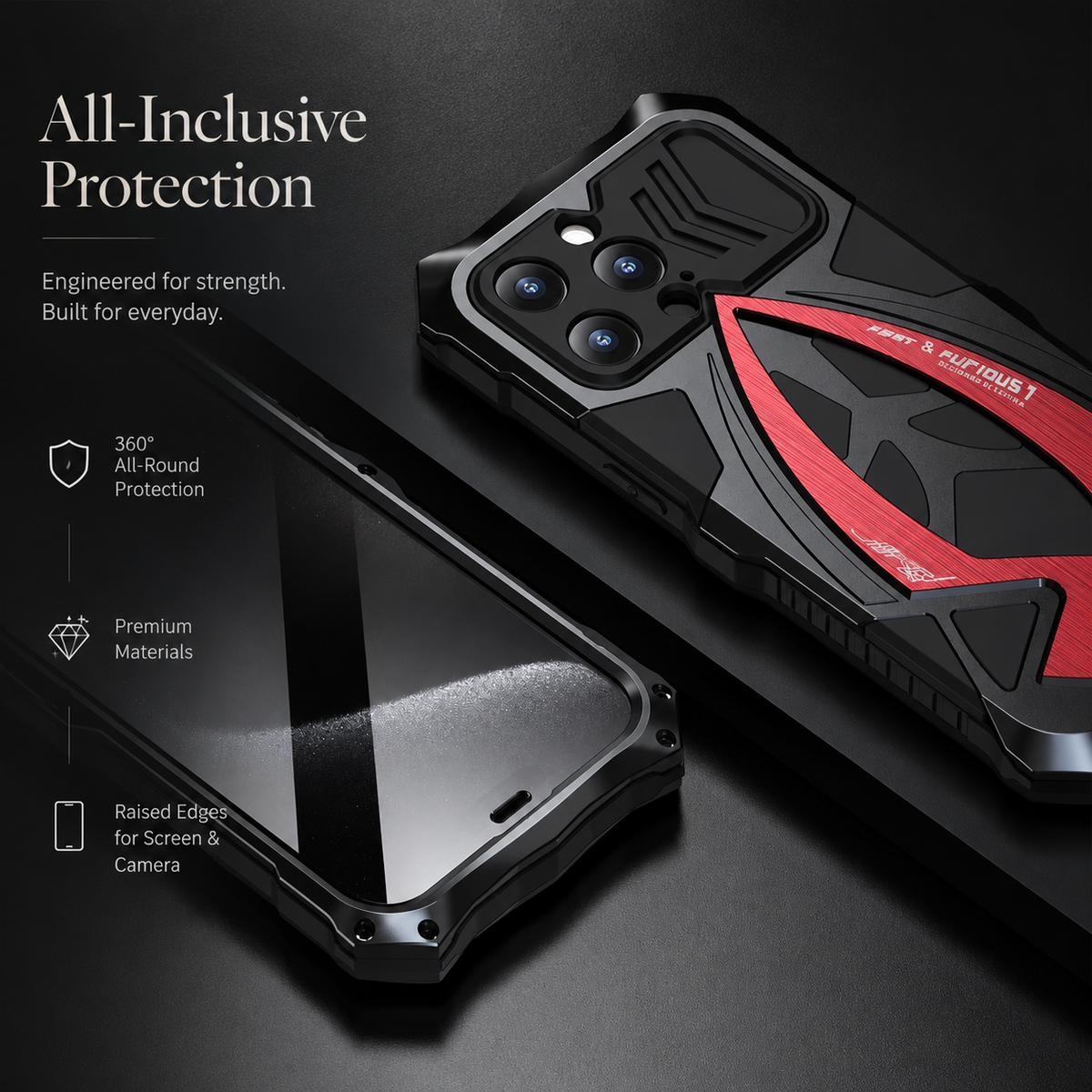 Premium iPhone Case MagSafe Compatible Metal Armor Cover Shockproof TPU Interior Ultra Thin Protection