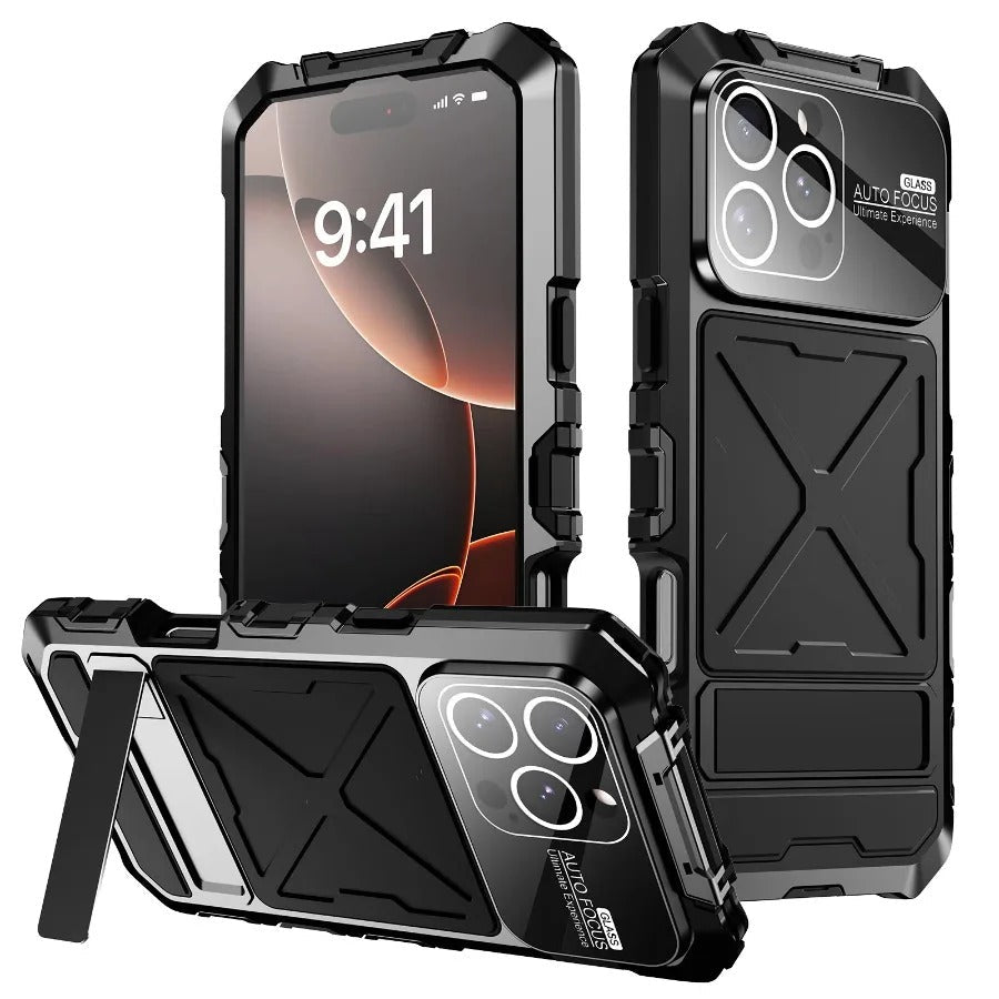 Premium iPhone Case MagSafe Compatible Metal Bumper Cover Shockproof Rugged Protection