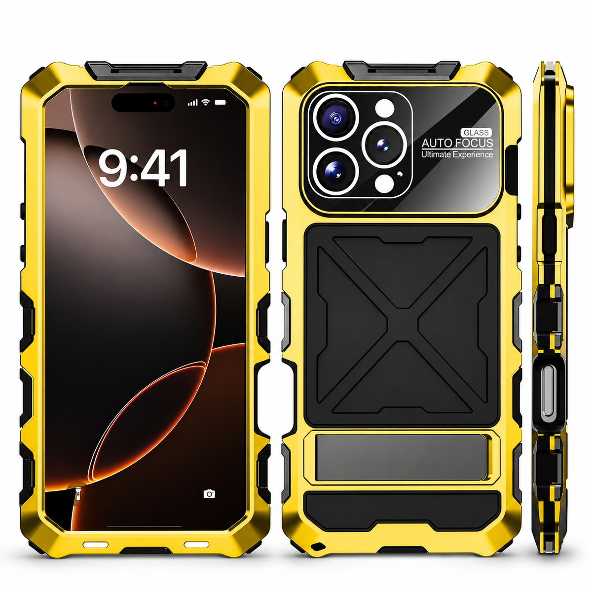 Premium iPhone Case MagSafe Compatible Metal Bumper Cover Shockproof Rugged Protection