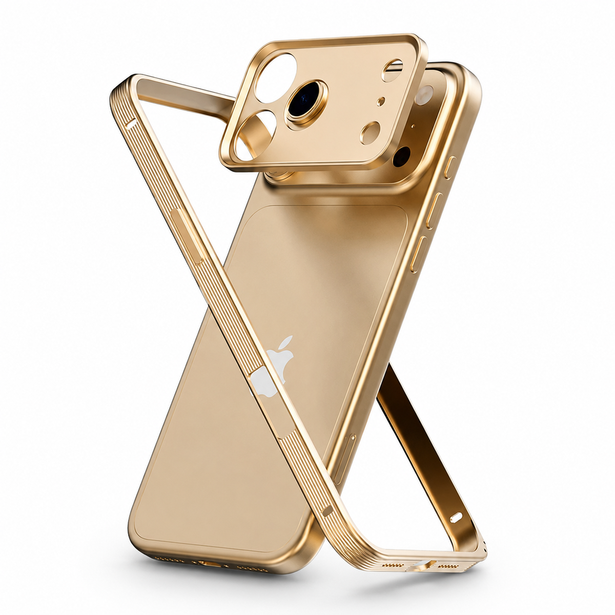 Premium iPhone Case MagSafe Compatible Metal Frame Cover Heat Dissipation Shockproof Camera Lens Protection Slim Structure