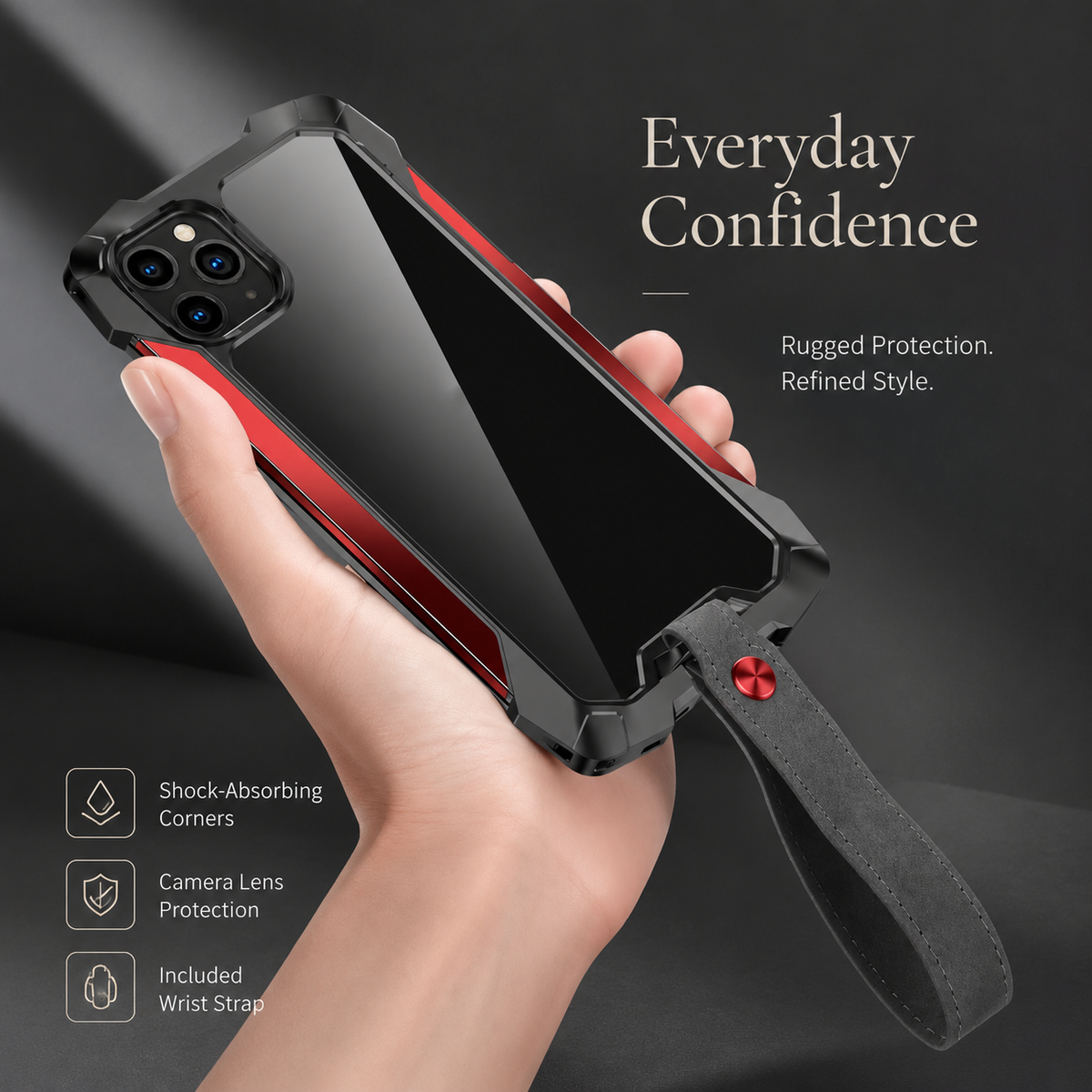 Premium iPhone Case MagSafe Compatible Military Armor Metal Frame Cover 360° Full Protection