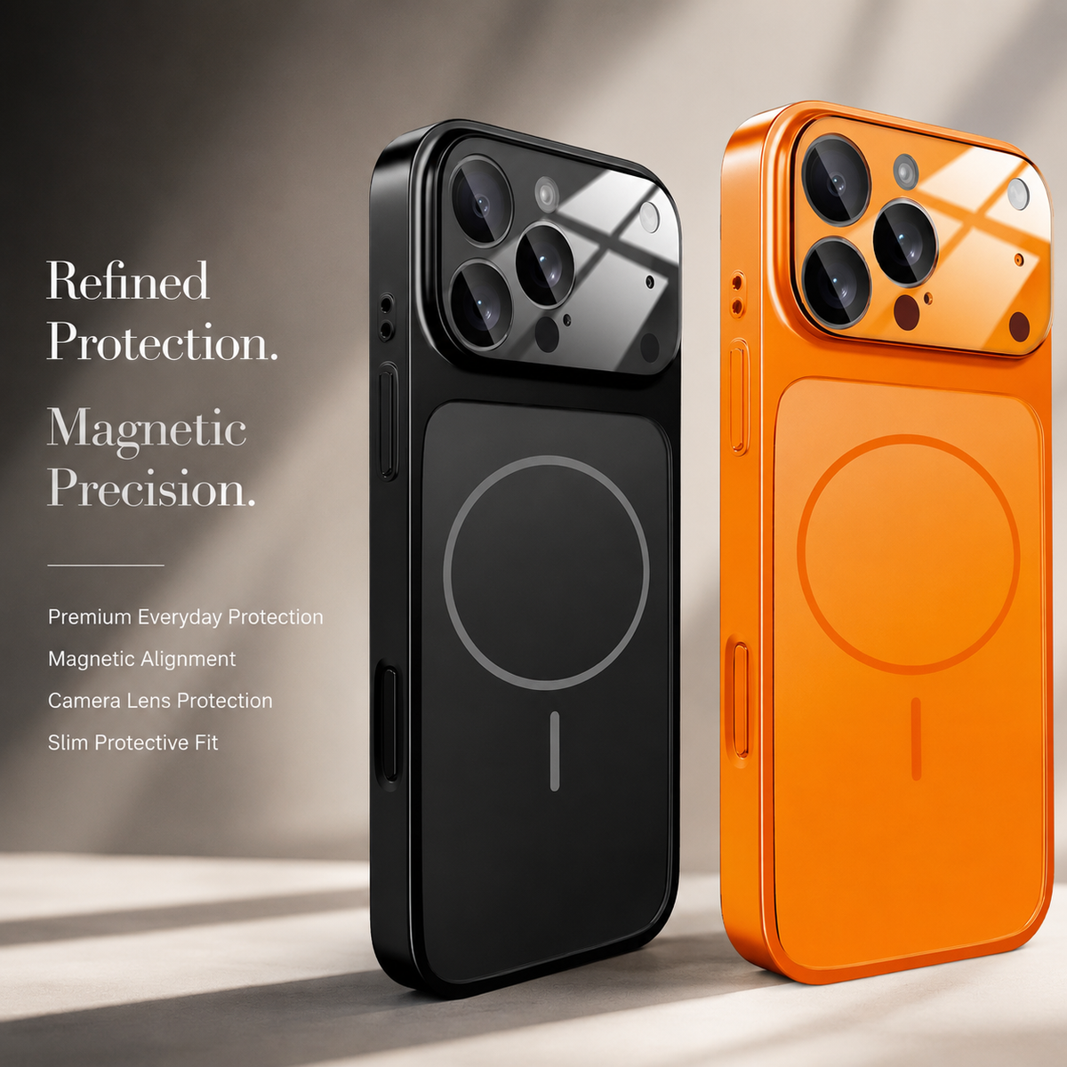 Premium iPhone Case MagSafe Compatible Nano Matte Glass Cover Magnetic Shockproof Armor Frame Camera Lens Protection