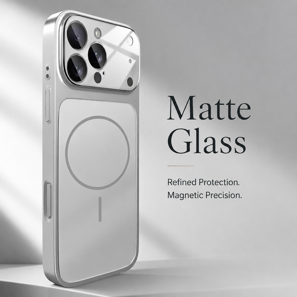 Premium iPhone Case MagSafe Compatible Nano Matte Glass Cover Magnetic Shockproof Armor Frame Camera Lens Protection