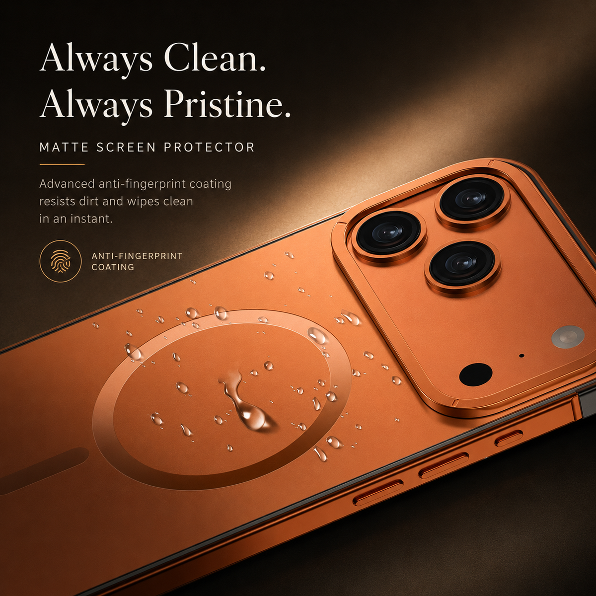 Premium iPhone Case MagSafe Compatible Orange Aluminum Metal Cover Shockproof Matte Protection