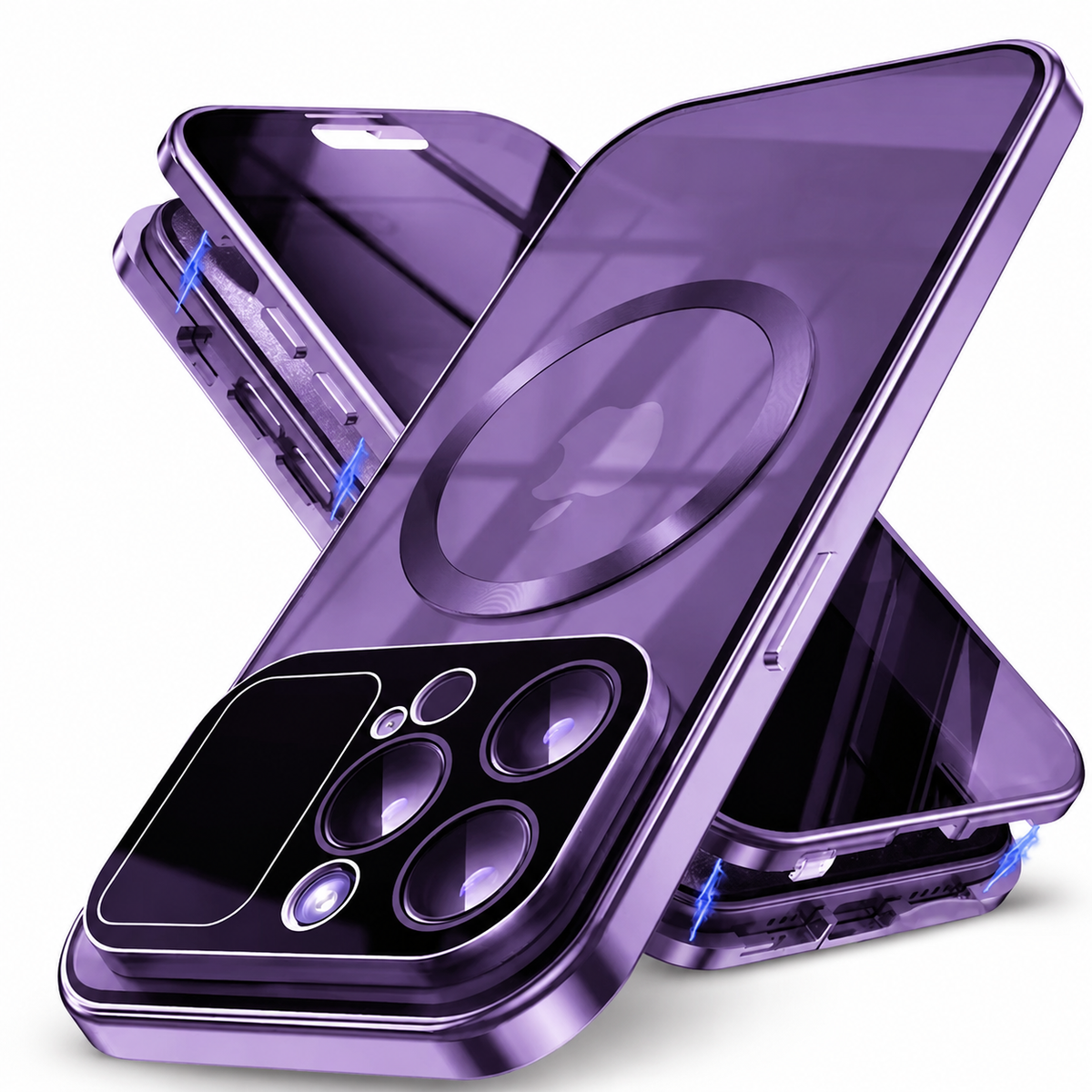 Premium iPhone Case MagSafe Compatible Privacy Screen Cover Frosted Glass Anti Spy Full Protection