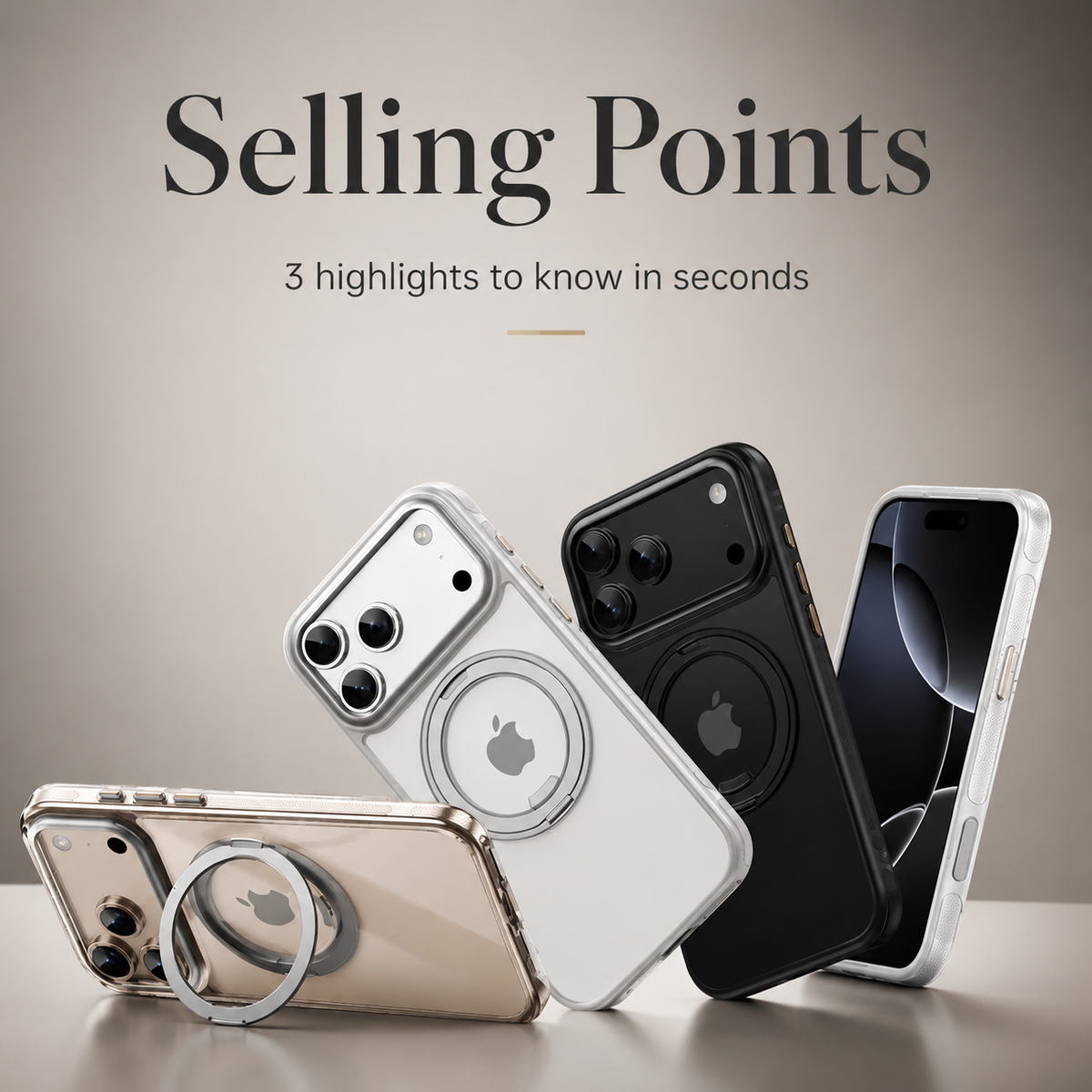 Premium iPhone Case MagSafe Compatible Rotating Stand Shockproof Protective Cover Mechanical Torque Metal TPU PC Full Coverage