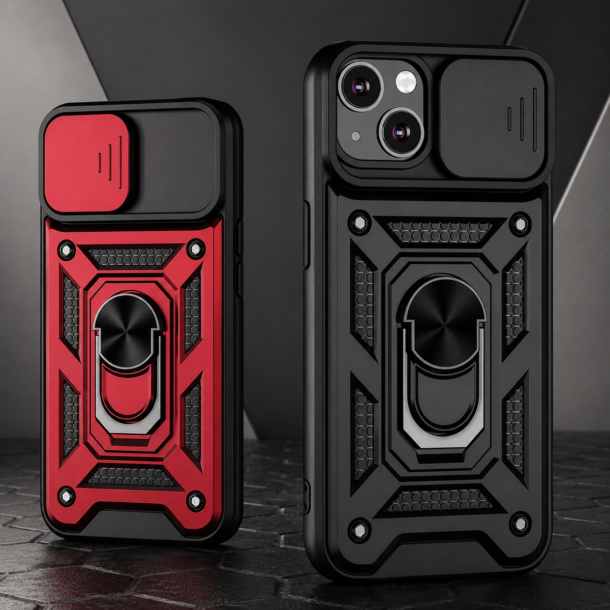 Premium iPhone Case MagSafe Compatible Rugged Armor Card Holder Cover Kickstand Protection
