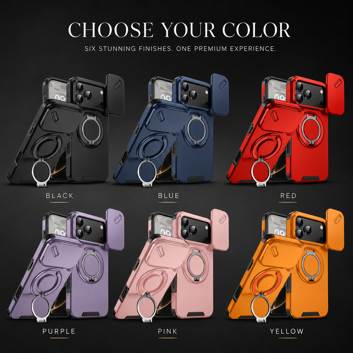 Premium iPhone Case MagSafe Compatible Rugged Armor Magnetic Stand Cover Shockproof Protection