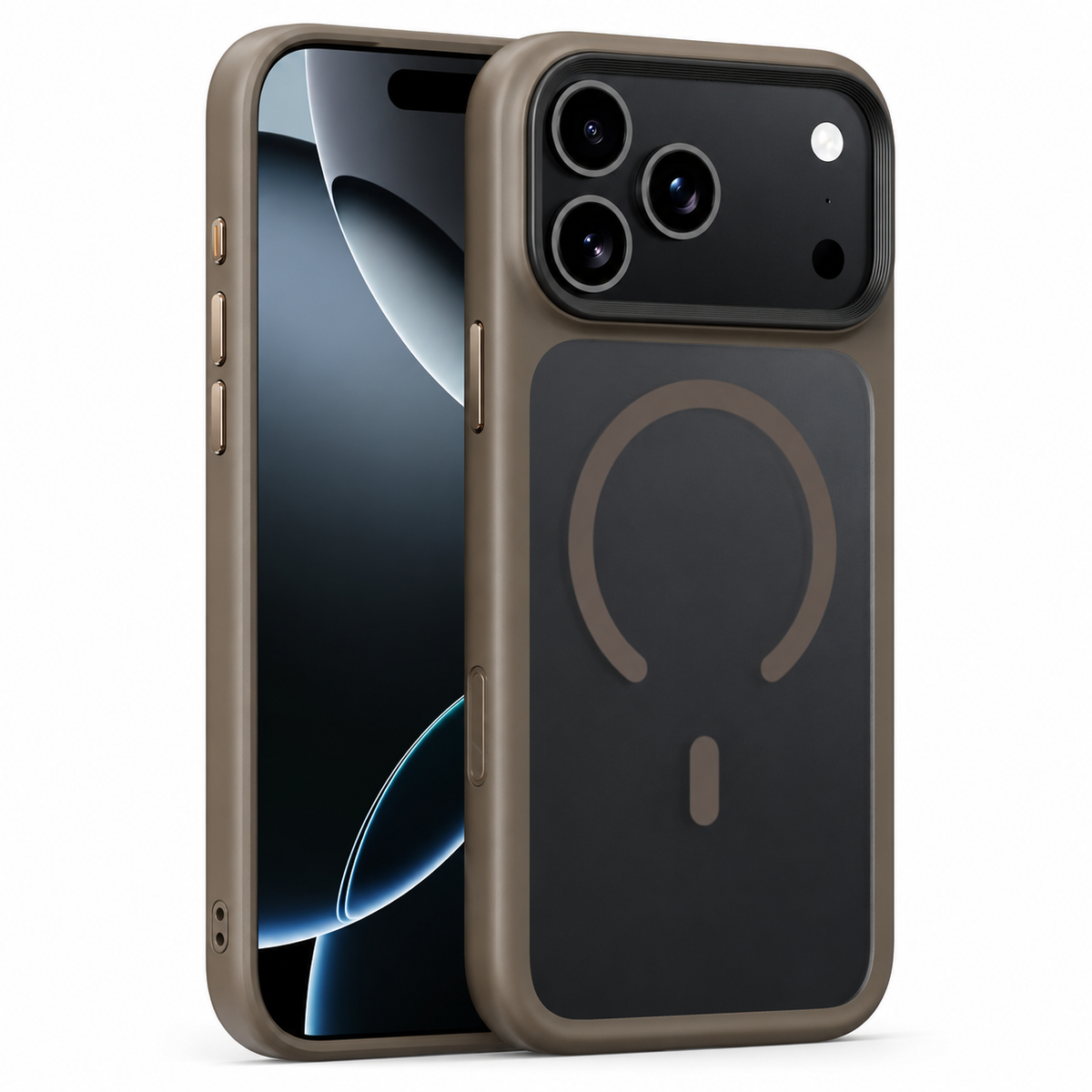 Premium iPhone Case MagSafe Compatible Shockproof Protective Cover Matte Anti Fingerprint TPU PC Camera Button Full Coverage