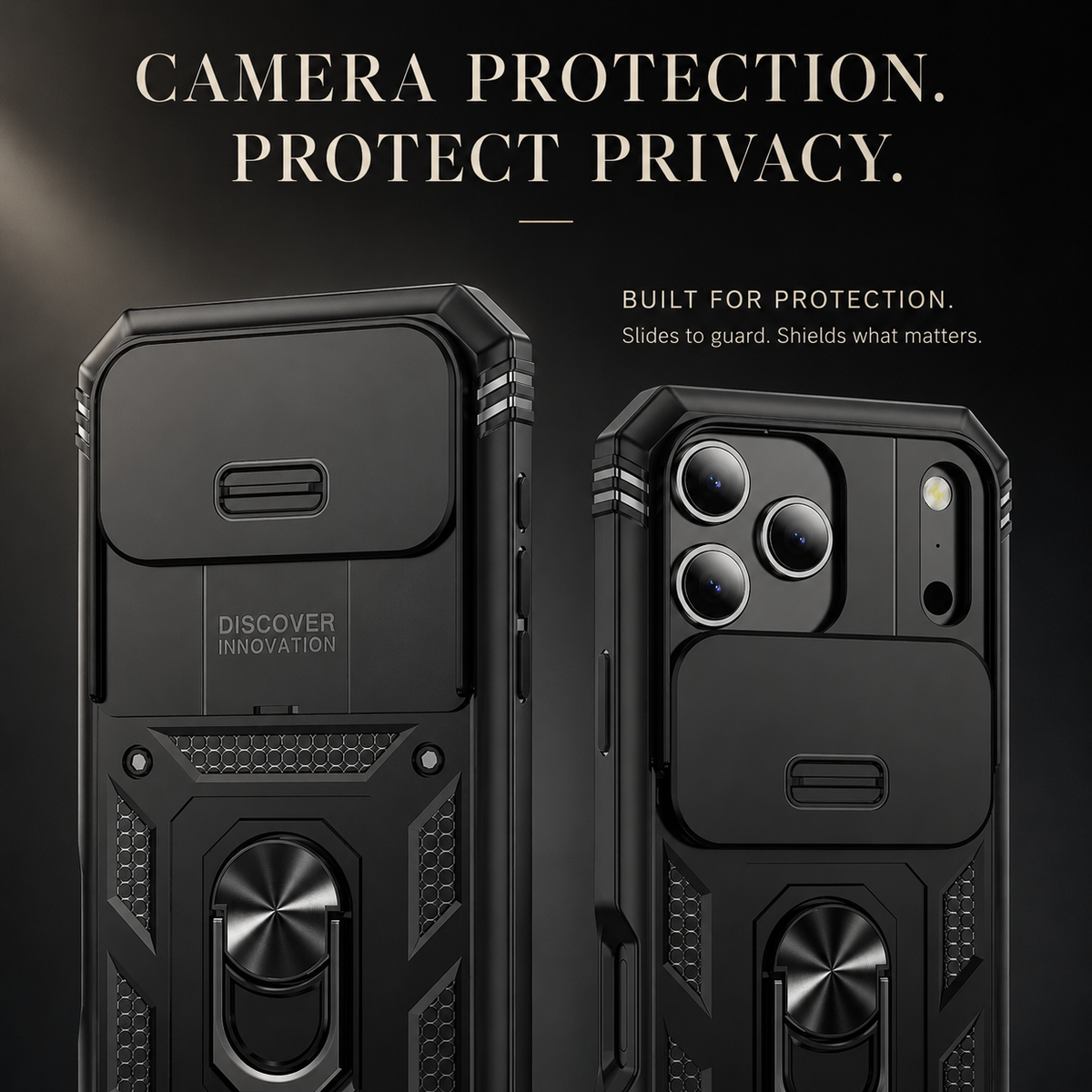 Premium iPhone Case MagSafe Compatible Slide Camera Cover Kickstand Shockproof Protection