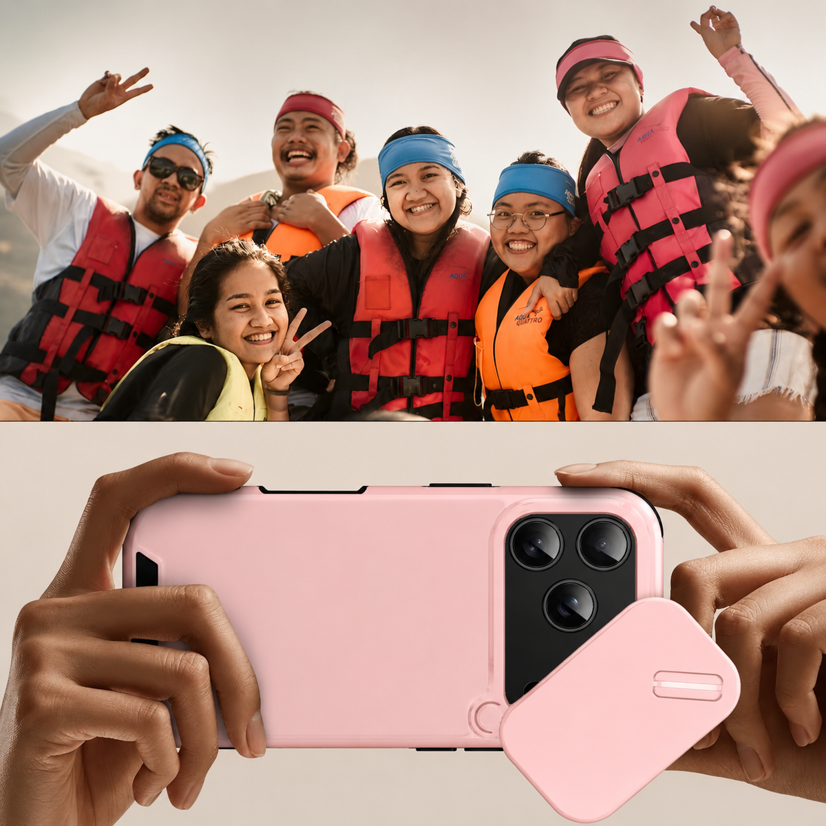 Premium iPhone Case MagSafe Compatible Slide Camera Cover Shockproof Anti Collision Protection