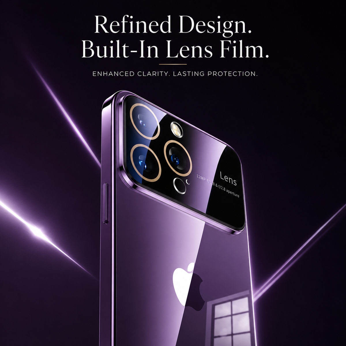 Premium iPhone Case MagSafe Compatible Transparent Acrylic Cover Tempered Camera Protection