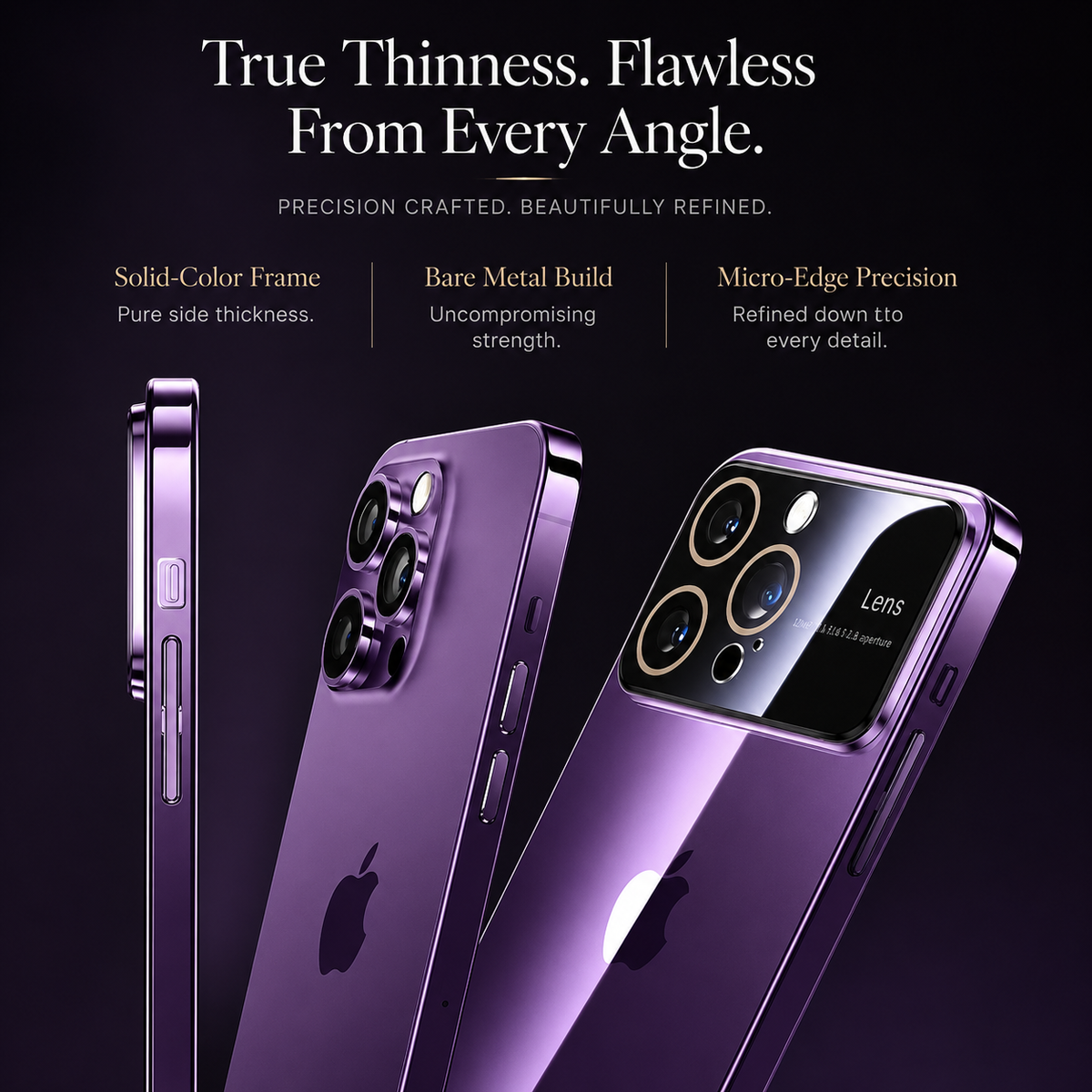 Premium iPhone Case MagSafe Compatible Transparent Acrylic Cover Tempered Camera Protection
