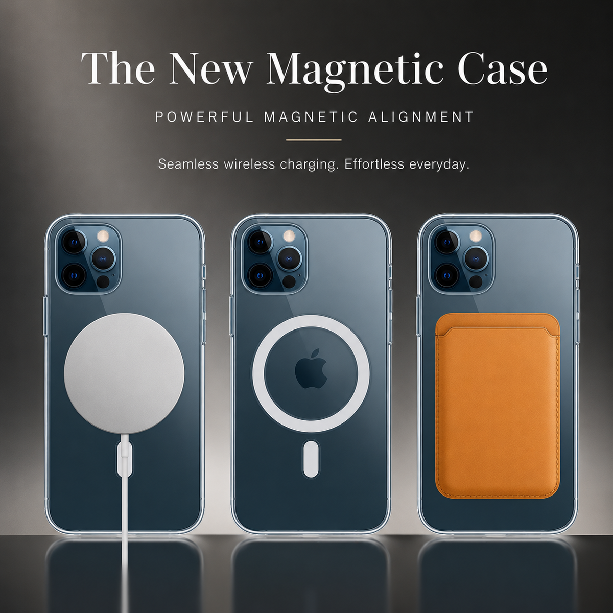 Premium iPhone Case MagSafe Compatible Transparent Ultra Thin Cover Frameless Protection