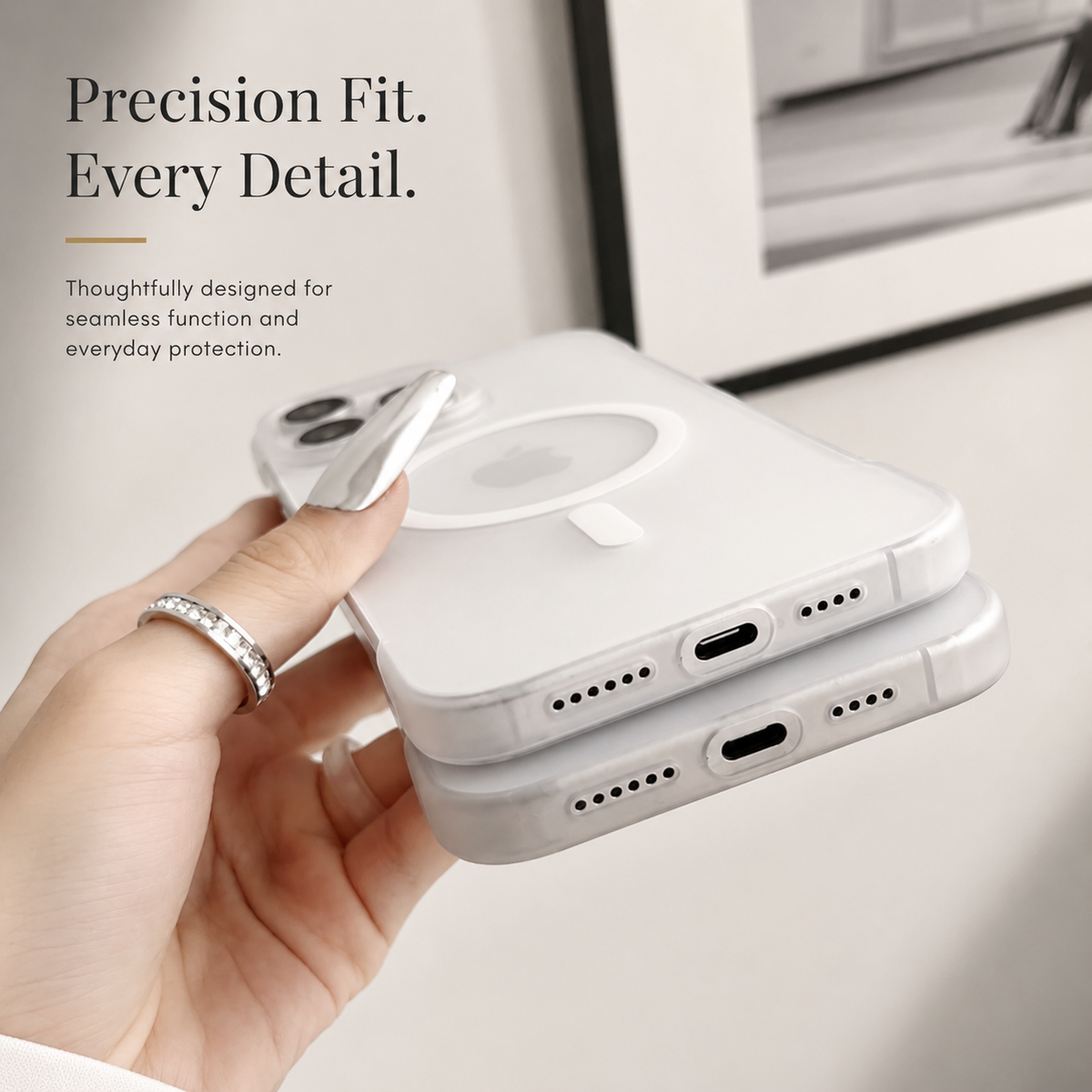 Premium iPhone Case MagSafe Compatible Transparent Ultra Thin Cover Frameless Protection