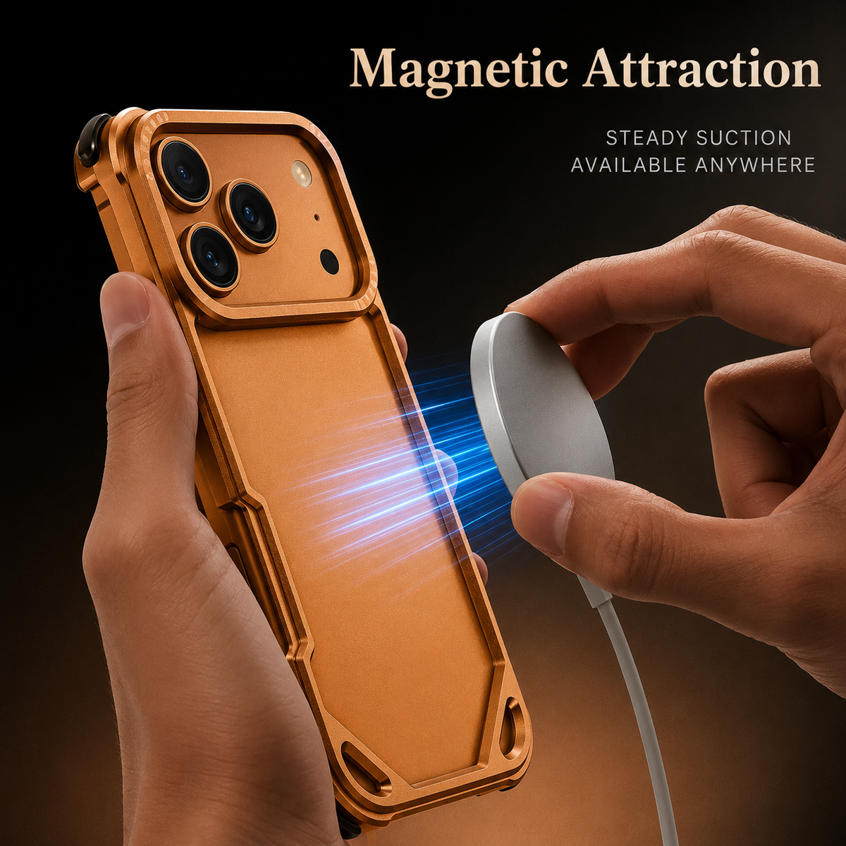Premium iPhone Case MagSafe Compatible Ultra Thin Metal Bumper Cover Shockproof Protection