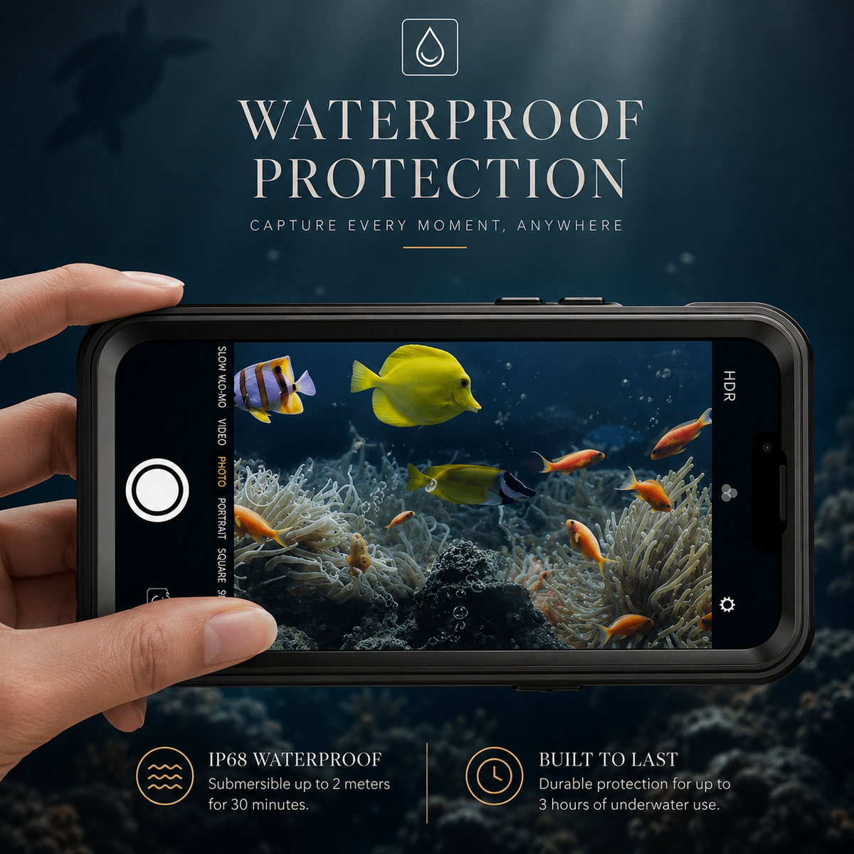 Premium iPhone Case MagSafe Compatible Waterproof IP68 Cover Full Body Protection