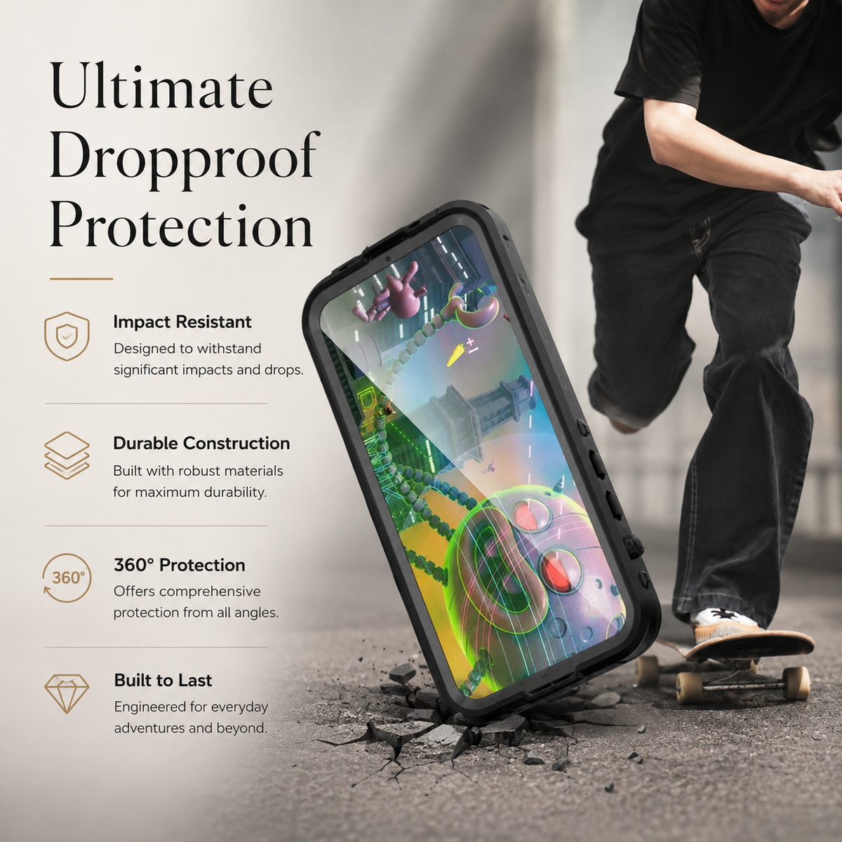 Premium iPhone Case MagSafe Compatible Waterproof IP68 Cover Full Body Protection
