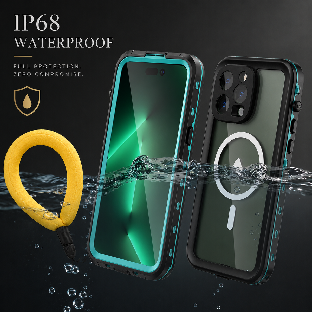 Premium iPhone Case MagSafe Compatible Waterproof IP68 Cover Full Body Protection