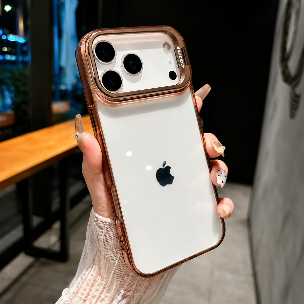 Premium iPhone Case MagSafe Crystal Clear Hard PC Bumper Shockproof Camera Lens Stand Armor Protection