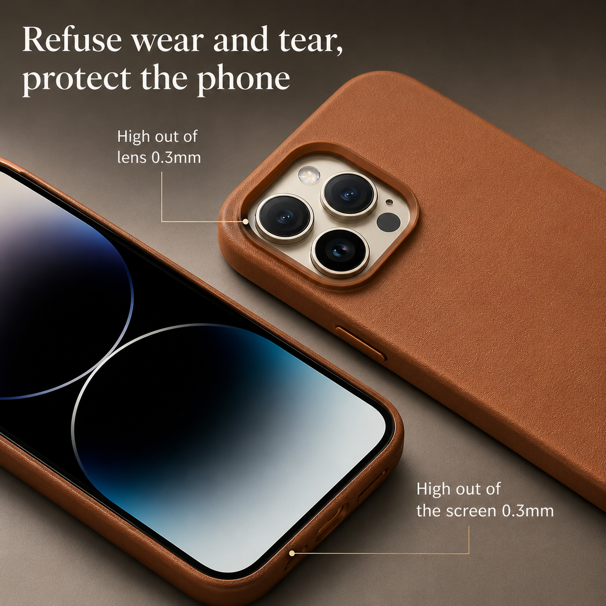 Premium iPhone Case MagSafe Leather Cover Strong Magnetic Support Shockproof Half Wrapped Slim Protective Design
