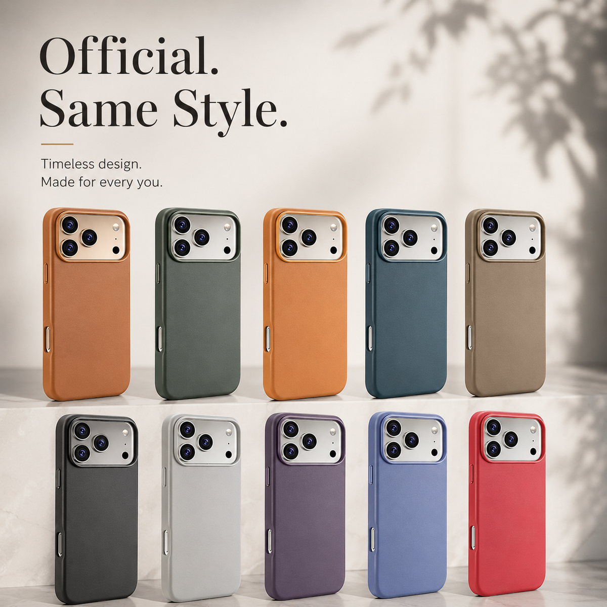 Premium iPhone Case MagSafe Leather Cover Strong Magnetic Support Shockproof Half Wrapped Slim Protective Design