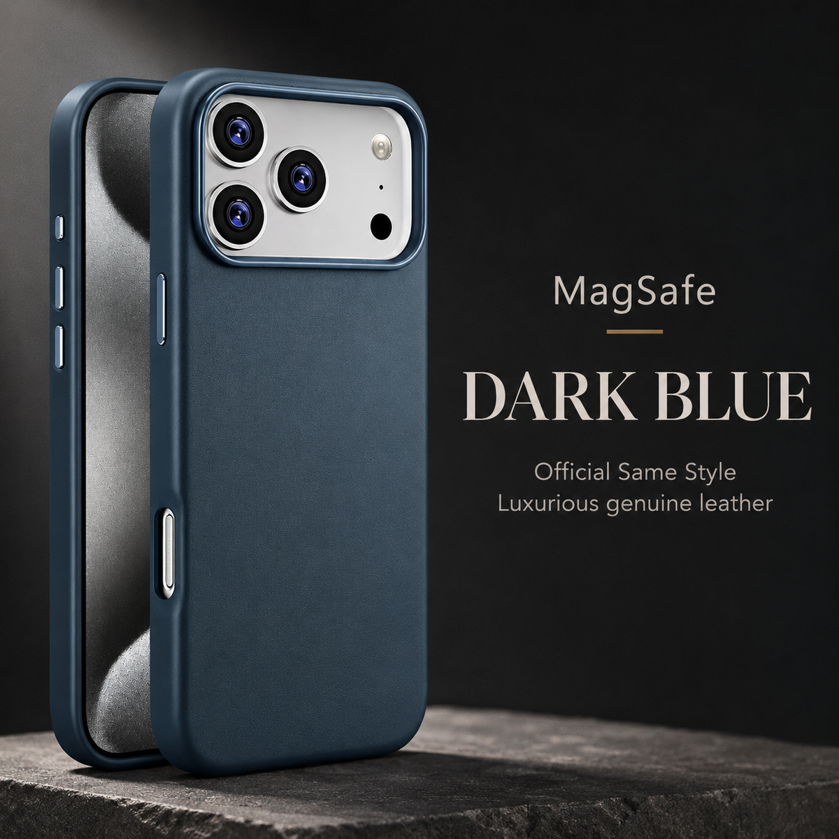 Premium iPhone Case MagSafe Leather Cover Strong Magnetic Support Shockproof Half Wrapped Slim Protective Design