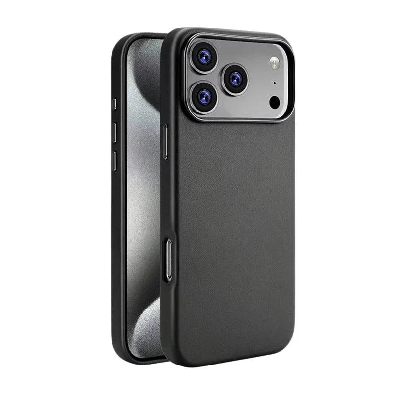 Premium iPhone Case MagSafe Leather Cover Strong Magnetic Support Shockproof Half Wrapped Slim Protective Design