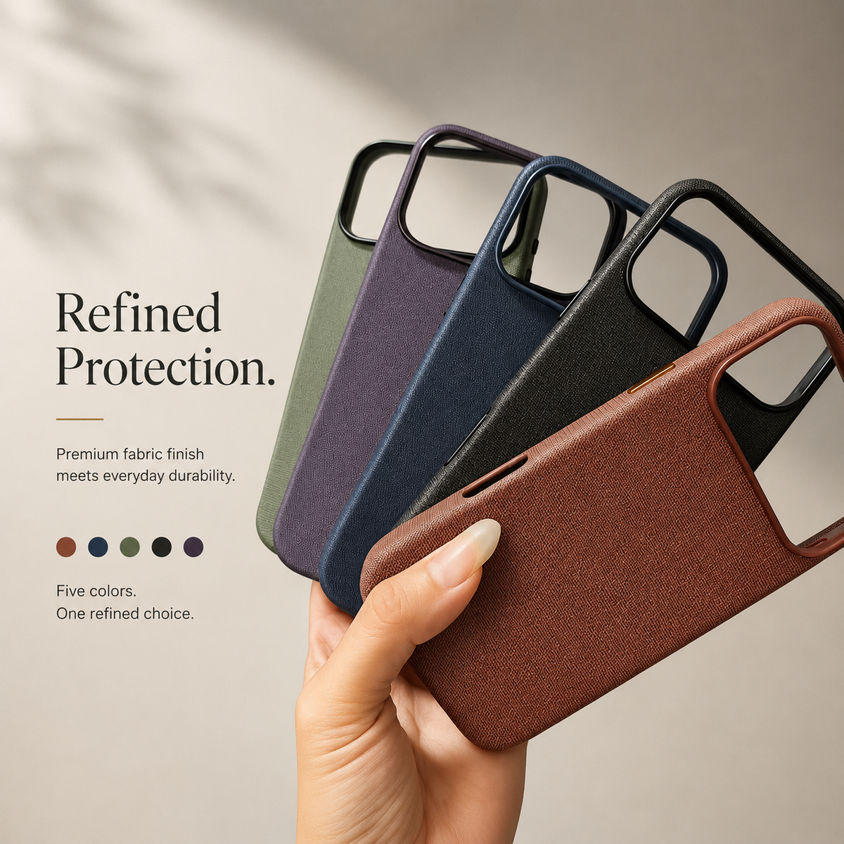Premium iPhone Case MagSafe Magnetic Business Cover Wireless Charging Full Protection Polyester Fiber Design