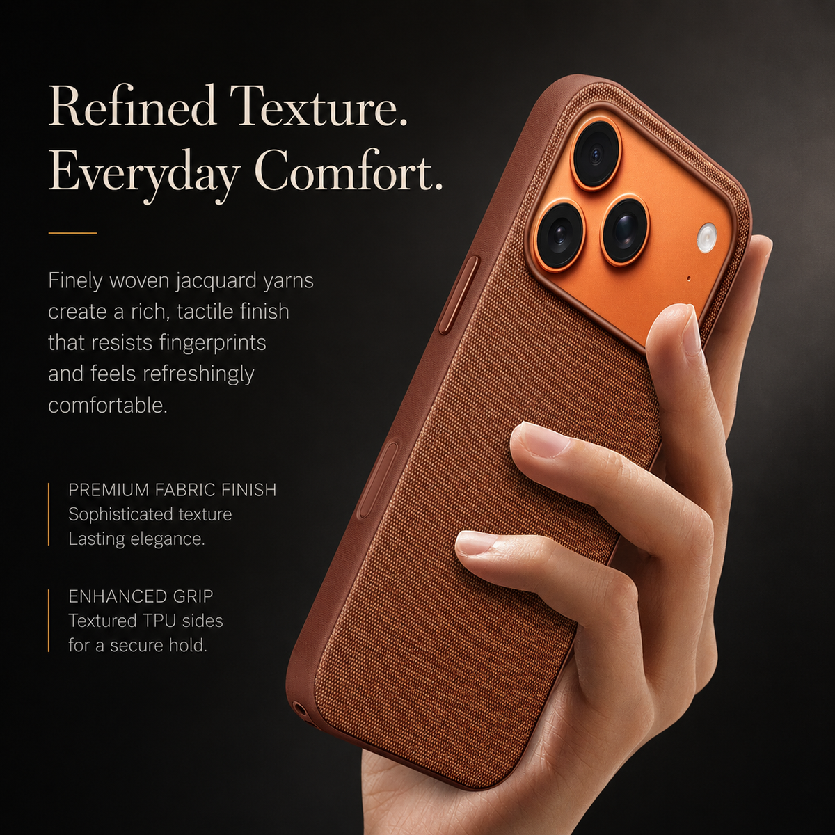 Premium iPhone Case MagSafe Magnetic Business Cover Wireless Charging Full Protection Polyester Fiber Design
