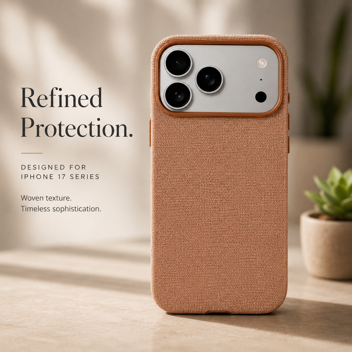 Premium iPhone Case MagSafe Magnetic Business Cover Wireless Charging Full Protection Polyester Fiber Design