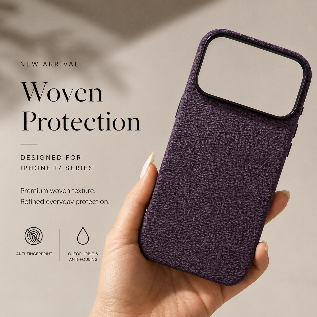 Premium iPhone Case MagSafe Magnetic Business Cover Wireless Charging Full Protection Polyester Fiber Design