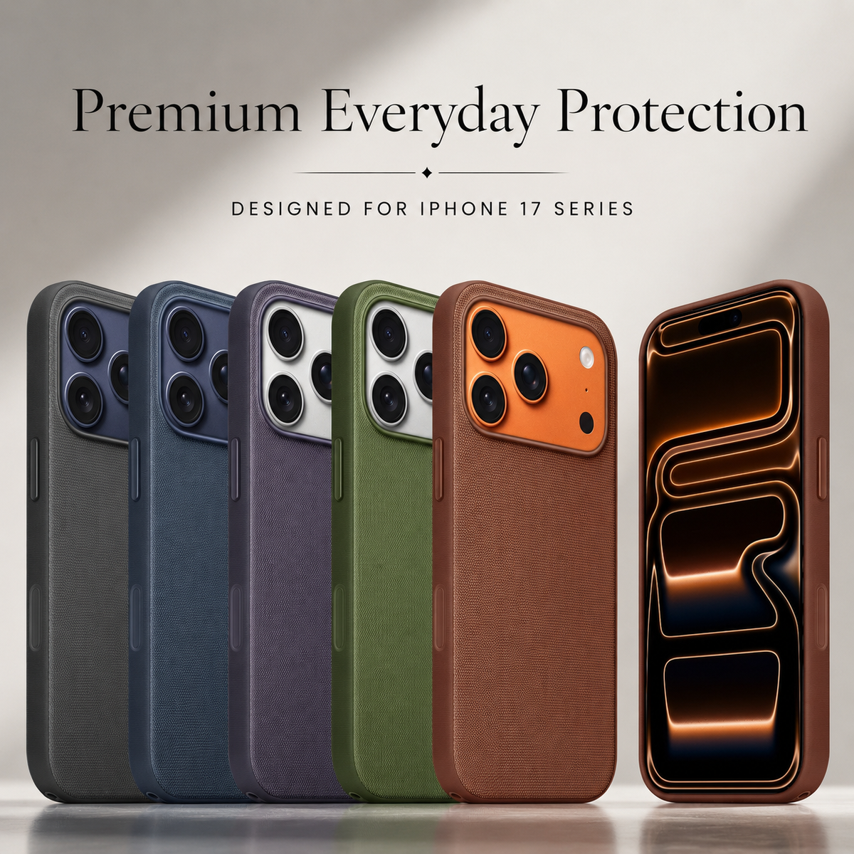 Premium iPhone Case MagSafe Magnetic Business Cover Wireless Charging Full Protection Polyester Fiber Design