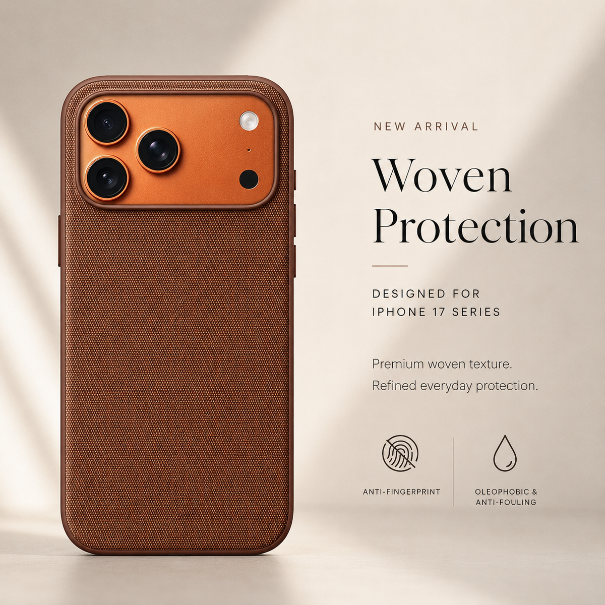 Premium iPhone Case MagSafe Magnetic Business Cover Wireless Charging Full Protection Polyester Fiber Design