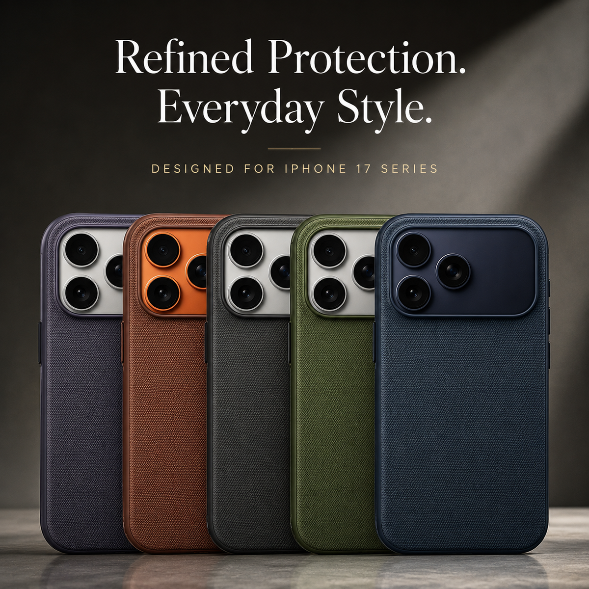 Premium iPhone Case MagSafe Magnetic Business Cover Wireless Charging Full Protection Polyester Fiber Design