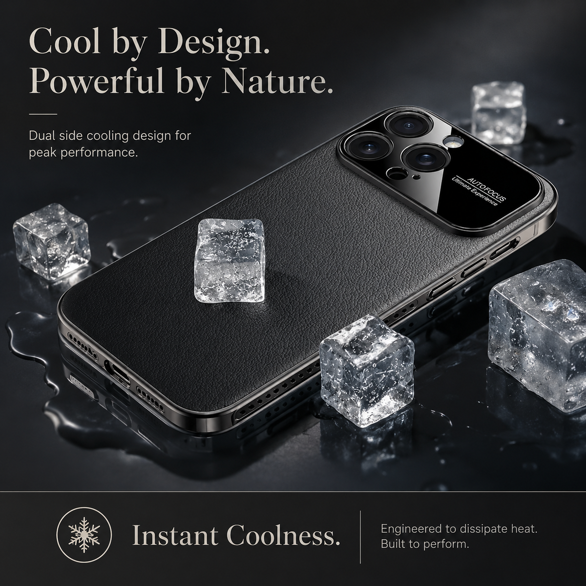 Premium iPhone Case MagSafe Magnetic Leather Border Cover Heat Dissipation Shockproof Anti Fingerprint Protective Case