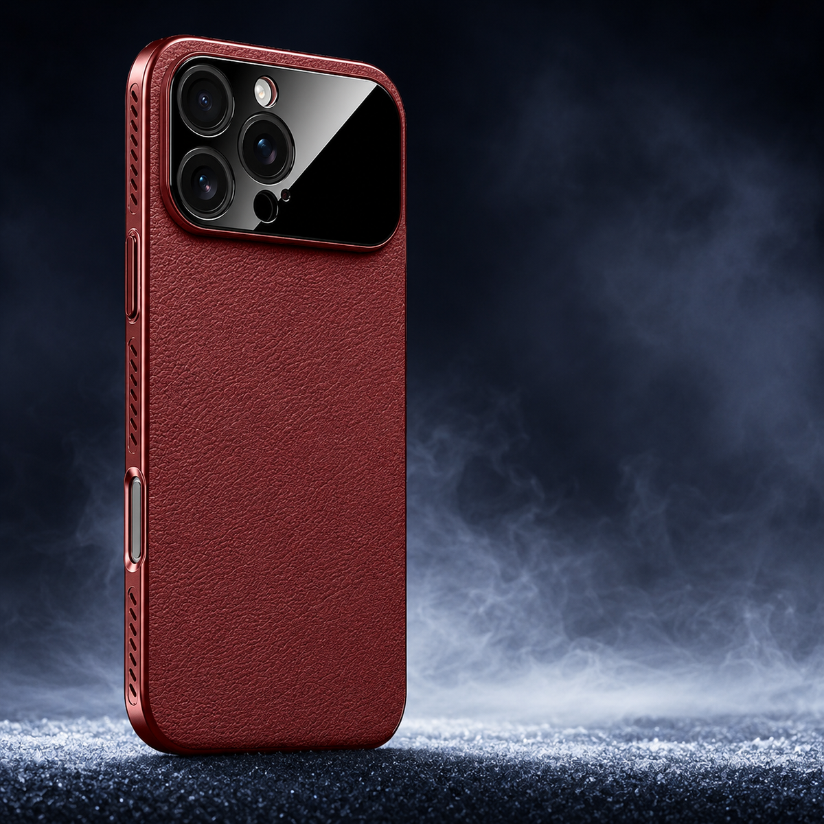 Premium iPhone Case MagSafe Magnetic Leather Border Cover Heat Dissipation Shockproof Anti Fingerprint Protective Case