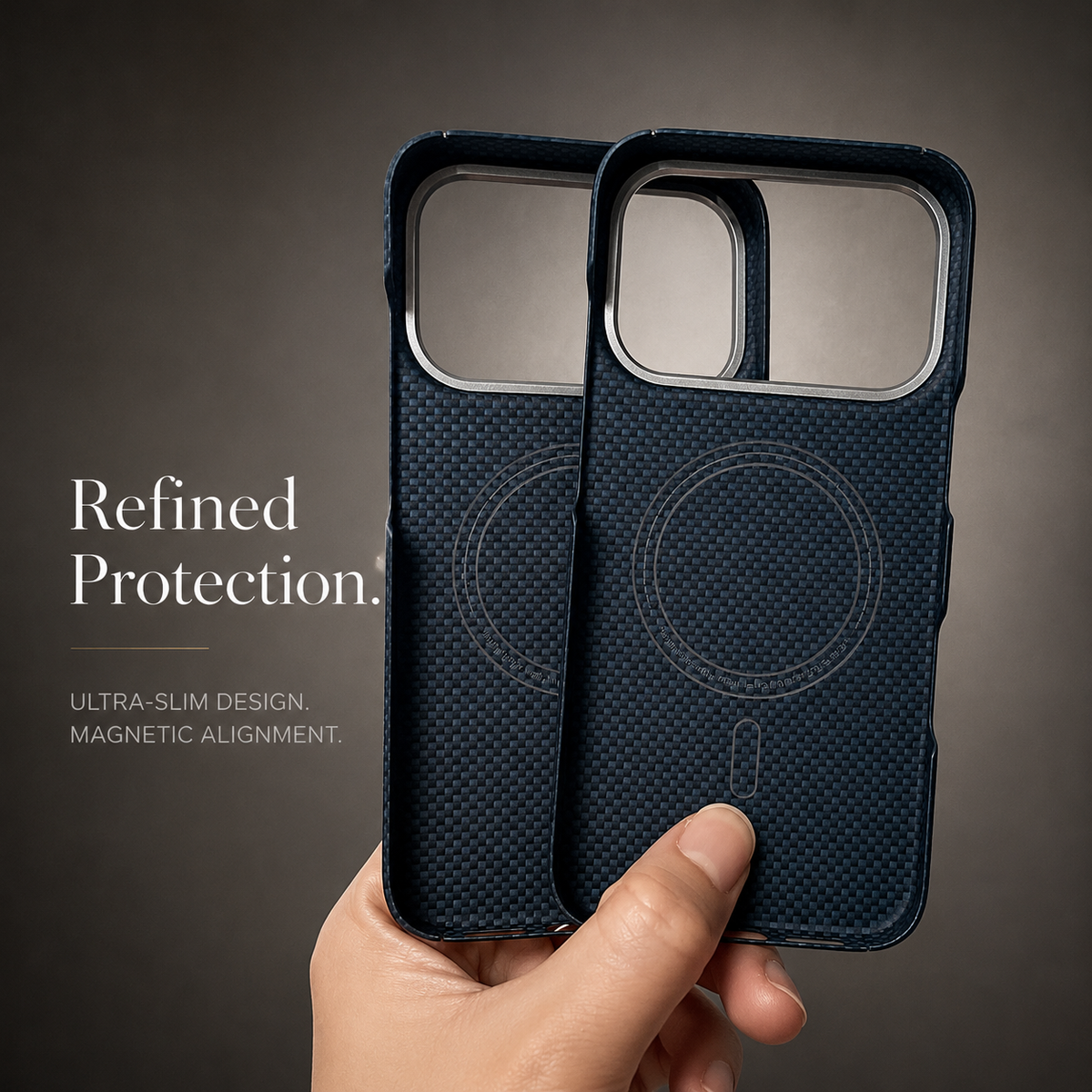 Premium iPhone Case MagSafe Real Carbon Fiber Cover Aramid Kevlar Ultra Thin Shockproof Matte Anti Fingerprint Full Coverage