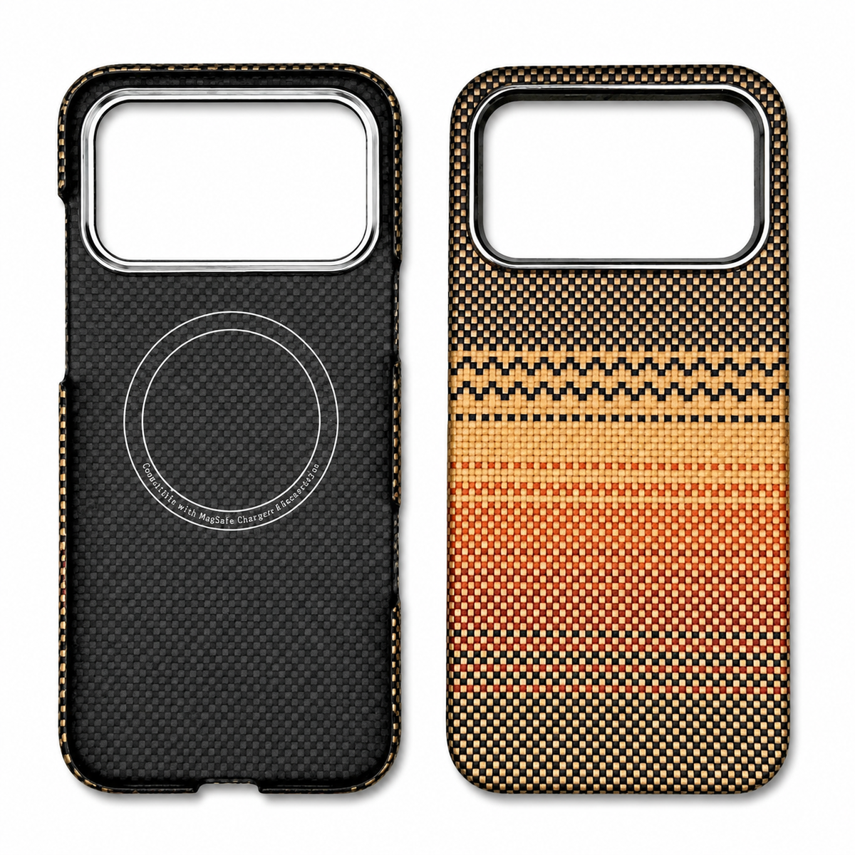 Premium iPhone Case MagSafe Real Carbon Fiber Cover Aramid Kevlar Ultra Thin Shockproof Matte Anti Fingerprint Full Coverage