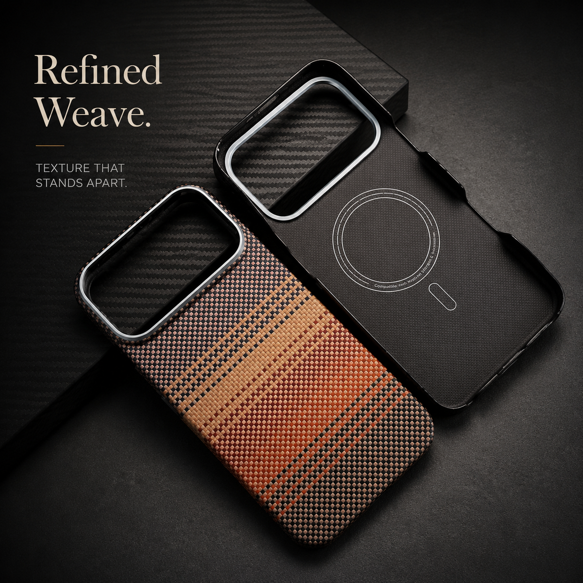 Premium iPhone Case MagSafe Real Carbon Fiber Cover Aramid Kevlar Ultra Thin Shockproof Matte Anti Fingerprint Full Coverage