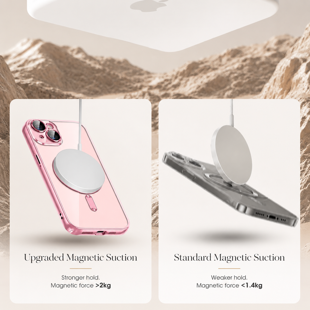Premium iPhone Case MagSafe Transparent TPU Cover Magnetic Lens Protection Shockproof Anti Fingerprint Anti Scratch Full Coverage