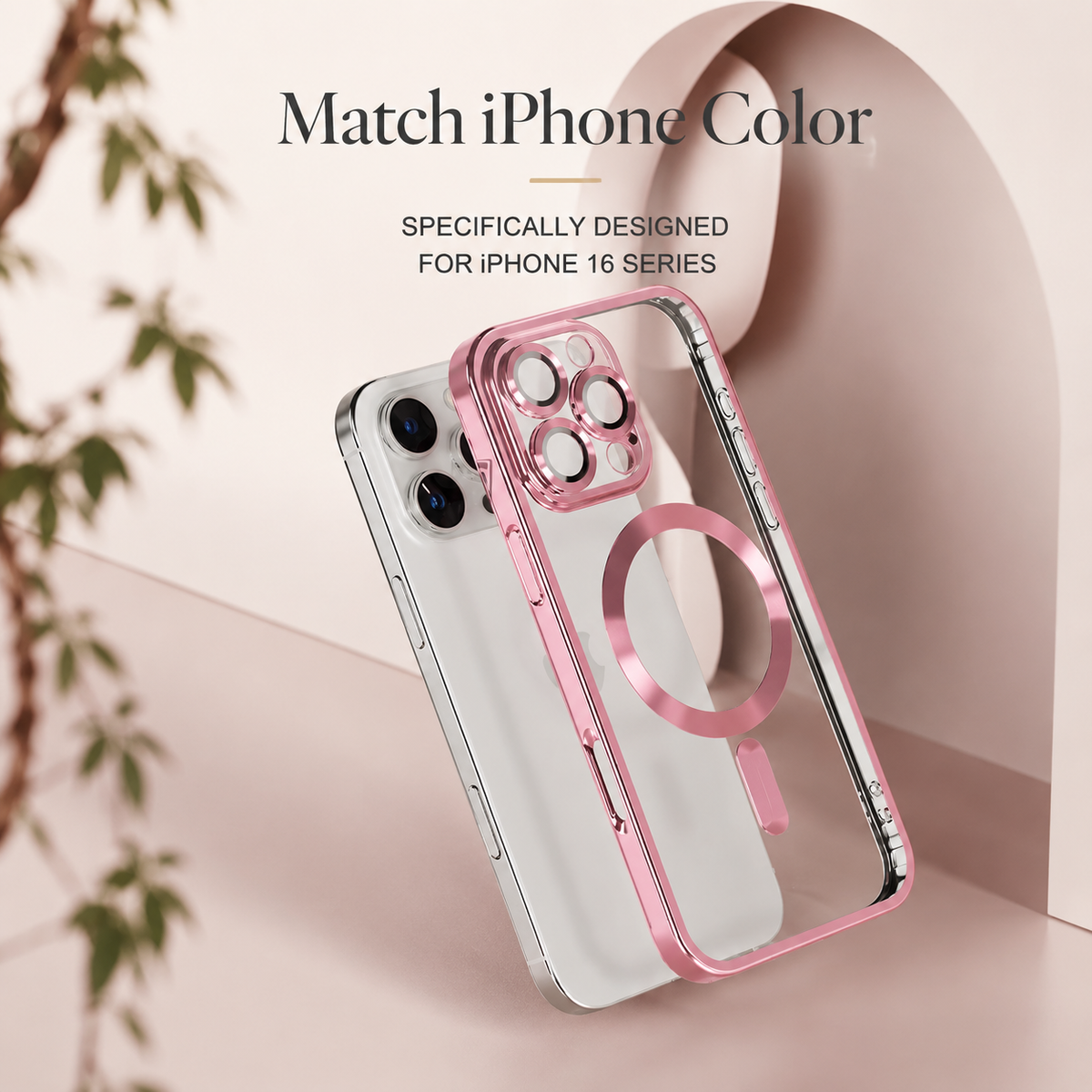 Premium iPhone Case MagSafe Transparent TPU Cover Magnetic Lens Protection Shockproof Anti Fingerprint Anti Scratch Full Coverage