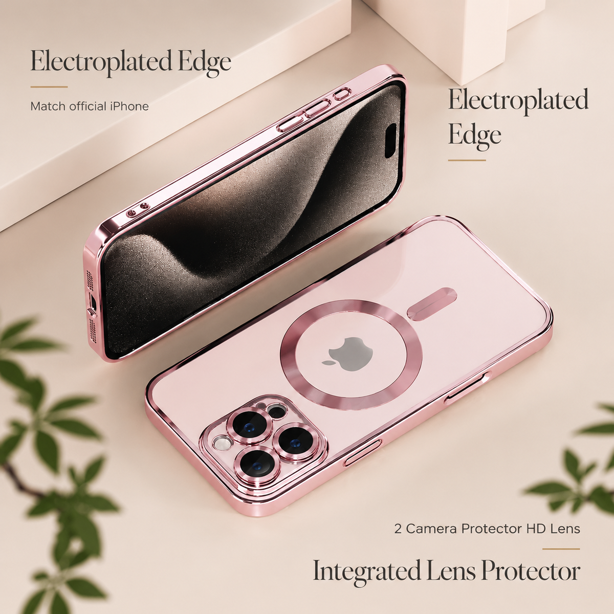 Premium iPhone Case MagSafe Transparent TPU Cover Magnetic Lens Protection Shockproof Anti Fingerprint Anti Scratch Full Coverage
