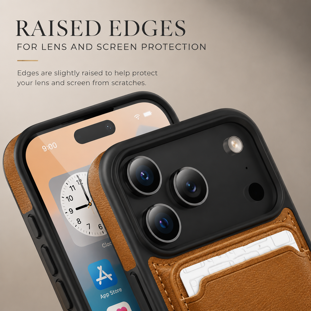 Premium iPhone Case Magnetic 2 In 1 Leather Card Holder Cover Wireless Charging Compatible Shockproof Dual Layer Protective Case