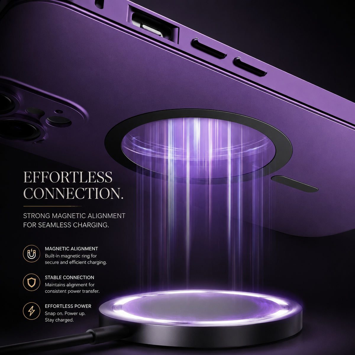 Premium iPhone Case Magnetic Aluminum Metal Frame Cover Hard PC Back MagSafe Shockproof Matte Anti Fingerprint Protection