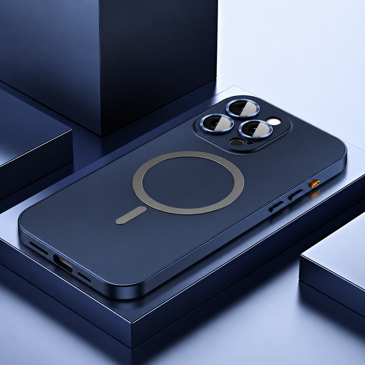 Premium iPhone Case Magnetic Aluminum Metal Frame Cover Hard PC Back MagSafe Shockproof Matte Anti Fingerprint Protection
