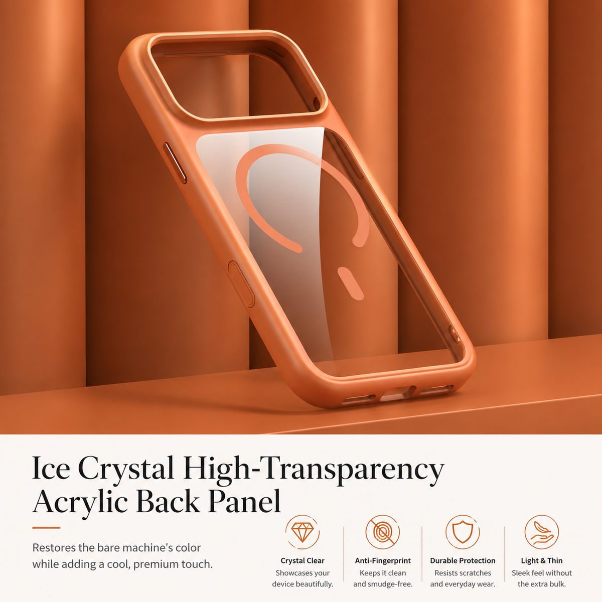 Premium iPhone Case Magnetic Clear Armor Cover MagSafe Compatible Shockproof Camera Protection Anti Scratch Full Coverage